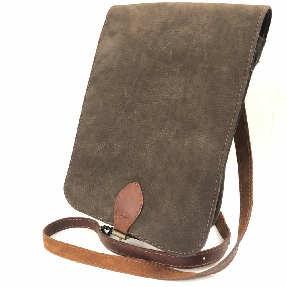 Vintage Slim Genuine Leather Messenger Crossbody Work Bag